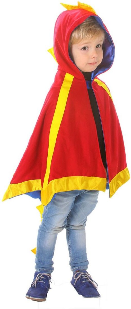 Draak Kostuum | Cape Rode Vliegende Draak Kind Kostuum | Maat 110 | Halloween | Verkleedkleding